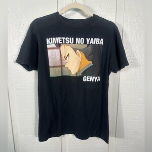 Demon Slayer Black Short Sleeve T-shirt Size Medium EUC